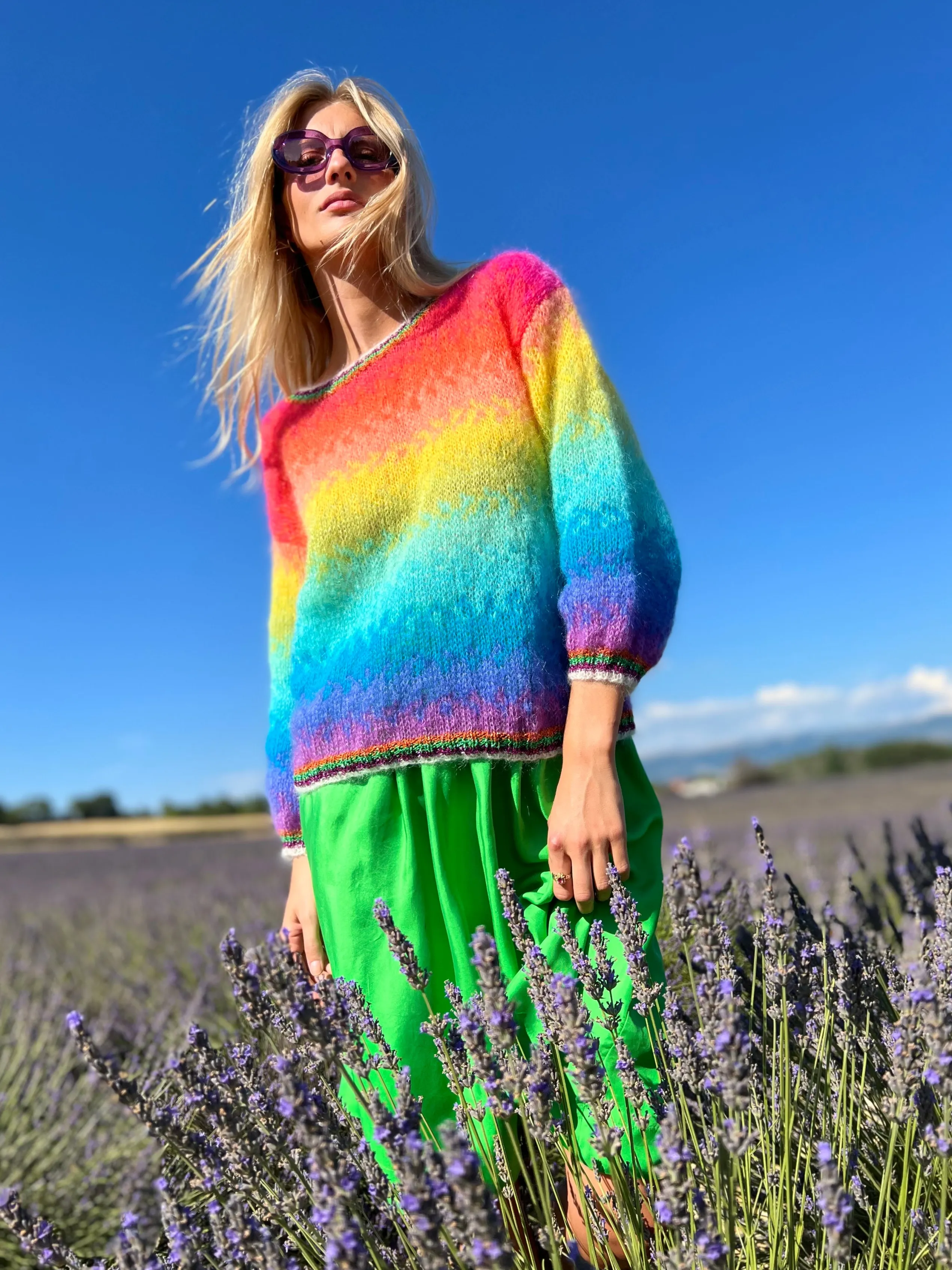 Rose Carmine STRONG TIE&DYE SWEATER 12 COLORS (Spring / Summer)- Sweaters