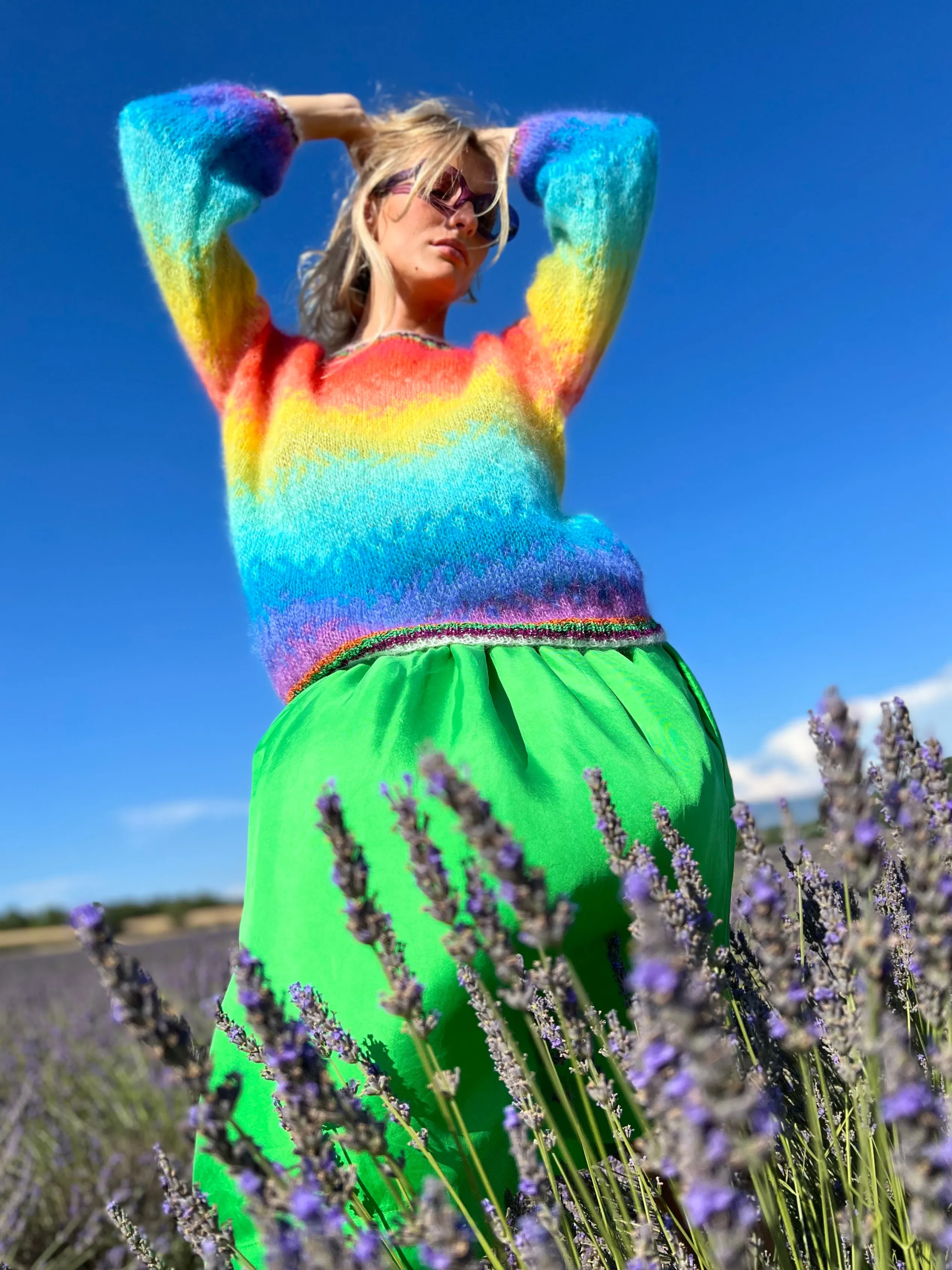 Rose Carmine STRONG TIE&DYE SWEATER 12 COLORS (Spring / Summer)- Sweaters